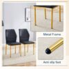Luxury Simple Chair (Set of 4) High Resilience Dining Chair With Metal Legs - Black / Gold - Image 6