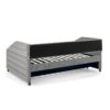 Elegant Tufted Upholstered Full Size Daybed With Trundle Linen Fabric - Gray - Image 12