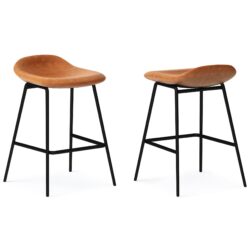 Dafney - Counter Height Stool (Set of 2) - Camel Brown