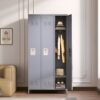 3 Door Lockers With Lock For Home, Gym, Office, School, And Garage - Gray - Image 2
