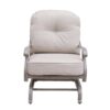 Cast Aluminum Club Motion Chair With Cushion (Set of 2) - Gray - Image 6