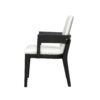 Modern Glossy Dining Chairs (Set of 2), Elegant Upholstery And Ergonomic Design - Black White - Image 5