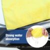 Multifunctional Microfiber Towel For Car Cleaning, Kitchen & Glass Scrubbing - Yellow - Image 5