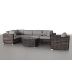 7 Piece Sectional, Easy Outdoor Living - Brown / Gray