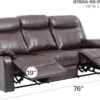 Double Reclining Sofa - Dark Brown - Image 4