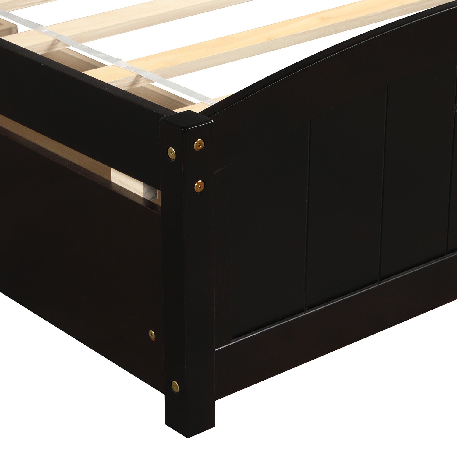 Twin Size Platform Bed With Two Drawers - Espresso - Image 7