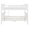 Full Over Full Bunk Bed With Ladder For Bedroom - White - Image 6