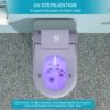 Smart Bidet Toilet Combo With Auto Open & Close, Heated Seat, Foot Sensor Flush, LED Display, Ceramic - White - Image 10