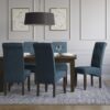 Cosmopolitan - Deluxe Tufted Parson Chair (Set of 2) - Denim Blue - Image 7