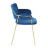 Napoli - Contemporary Chair (Set of 2) - Gold / Blue - Image 3