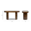 Jesse - Single Drawer Oval Computer Desk - Dark Brown Burl - Image 9