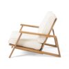 Patio Lounge Chair, Outdoor Club Chair With Cushion And Frame - Beige - Image 8