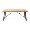Outdoor Dining Table With Slat Wooden Panel And Turnbuckle Accents - Teak - Image 5