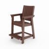 Modern Counter Chair Sleek HDPE Poly Lumber For Dining, Patio, And Garden Comfort - Brown - Image 5