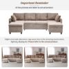 Sectional Sofa Pull Out Sofa Bed Versatile Sofa Sleeper With Large Storage Space, Two USB Ports And Two Cup Holders For Living Room - Brown - Image 8