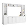Minimalist - Entertainment Wall Unit Set With Bridge For TVs Up To 75", Ample Storage Space TV Stand With Adjustable Shelves - White - Image 10