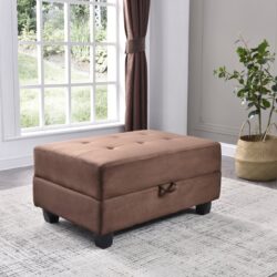 Chic Contemporary Ottoman - Chocolate