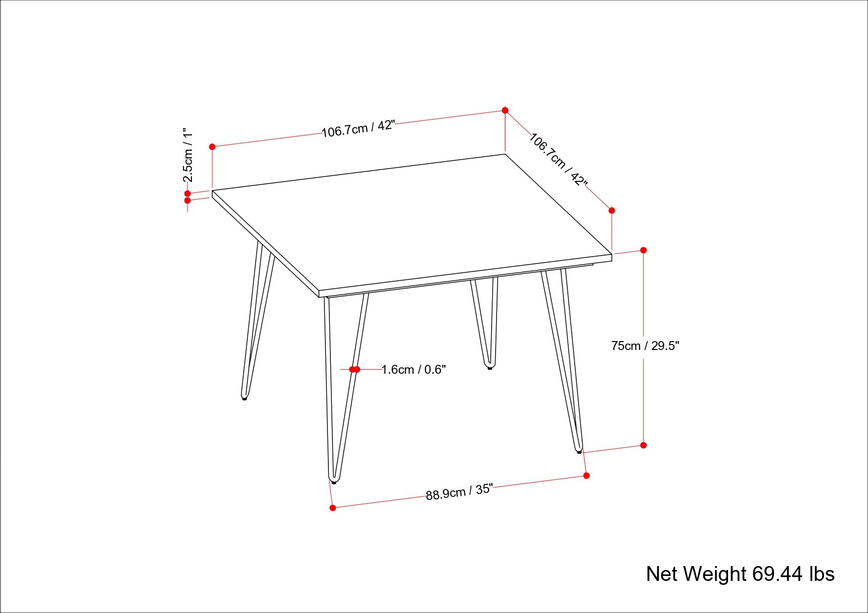 Hunter - Square Dining Table - Natural - Wood - Image 7