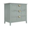3 Drawer Cabinet, American Furniture, Suitable For Bedroom, Living Room, Study - Light Gray - Image 6