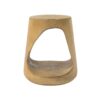 Mgo Hollow Side Table With Wood - Like Texture - Natural - Image 5
