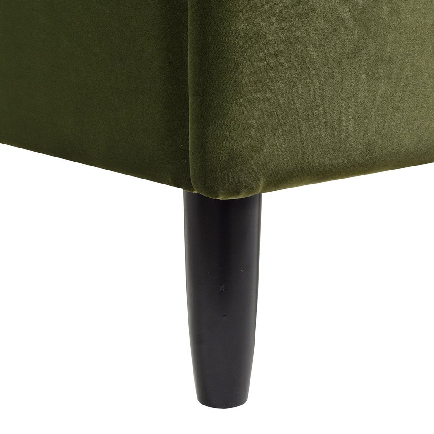 Aspen - Queen Vertical Tufted Modern Headboard Platform Bed Set - Olive Green - Image 8