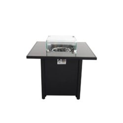 Powder Coated Fire Pit With Top - Black