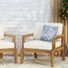 Outdoor Club Chair With Cushions (Set of 2) - Beige - Image 8