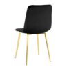 Modern Light Luxury Dining Chair With Gold Metal Legs (Set of 4) - Black - Image 17