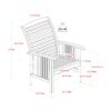 Modern 2 Piece Chevron Patio Chairs - Gray Wash - Image 2