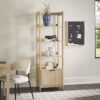 Transitional Narrow Bookshelf With Drawer On Bottom - Oak - Image 5