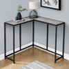 Corner Accent Console Table For Entryway, Contemporary Stylish - Gray - Image 3
