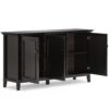 Amherst - Wide 3 Door Storage Cabinet - Hickory Brown - Image 2