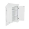Triangle Bathroom Storage Cabinet With Adjustable Shelves, Freestanding Floor Cabinet For Home Kitchen - White - Image 19