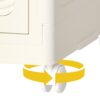 Portable Wardrobe Closet Storage Organizer With Magnetic Doors And Hanging Rod - Cream White - Image 13