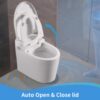 Tankless Smart Toilet With Bidet Built In, 1 Piece, Auto Flush, Auto Open / Close, Heated Seat, Bubble Wash, Warm Water And Dry, Adjustable Temp, Remote Control Side Know - White - Image 9
