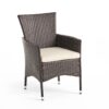 Clementine - Outdoor Wicker Dining Chairs Set With Water Resistant Cushions (Set of 2) - Brown Multi - Image 6