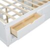 Full Size Daybed With 2 Bedside Cabinets, Upper Shelves And 4 Drawers - White - Image 10