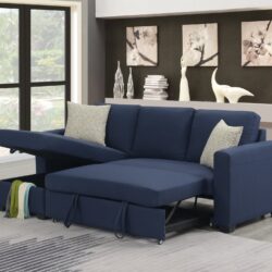 Pensole - Reversible Pop - Up Sleeper Sectional - Blue