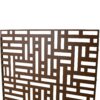 Outdoor & Indoor Privacy Screen Metal Privacy Screen, Freestanding Decorative Privacy Screen - Brown - Image 7