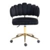 Modern Home Office Desk Chair With Adjustable Height And Swivel Wheels - Black - Image 14
