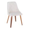 Marche - Contemporary Dining Chair (Set of 2) - White / Walnut - Image 2