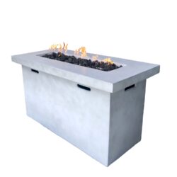 Reinforced - Propane Outdoor Fire Pit Table - Gray