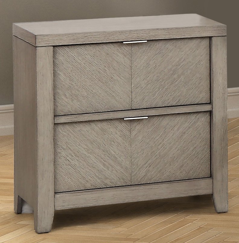 2 Drawer Nightstand - Light Gray - Image 3