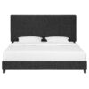 King Size Upholstered Platform Bed - Charcoal Gray - Image 3