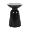 Serenita - Outdoor Iron Side Tables With Flared Design, (Set of 2) - Black - Image 5
