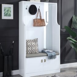Buck II - High Gloss Hall Tree - White