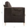 Comfortable Solid Wood Three-Seater Sofa, Soft Cushions, Durable And Long-Lasting, Sofa Couch For Living Room - Brown - Image 6