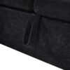 Modern L Shaped Sectional Sofa Bed With Hidden Storage Chenille Upholstery - Black - Image 18