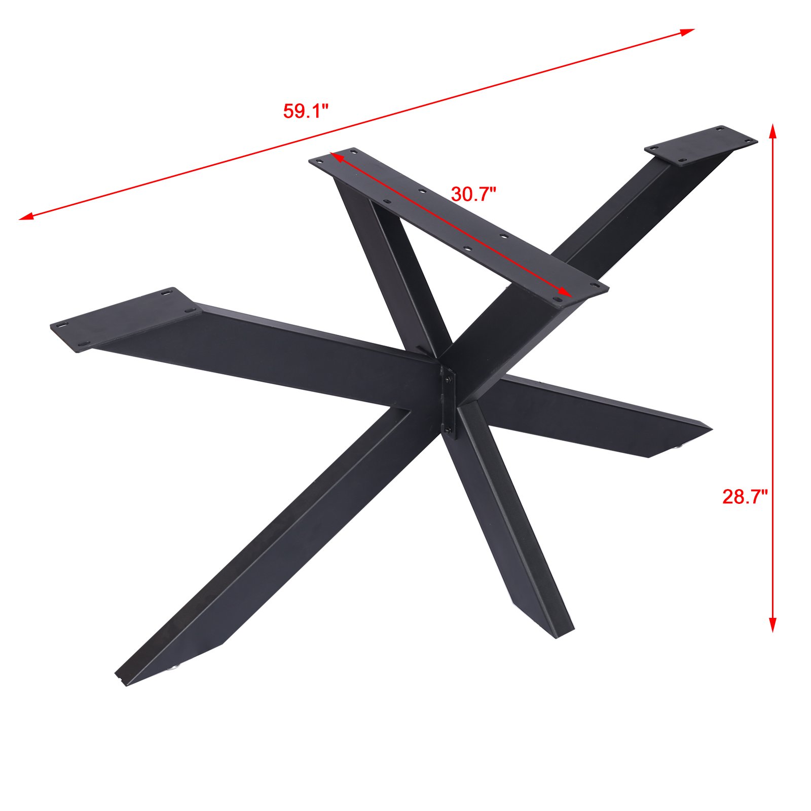 Table Frame, Table Base, Spider Table Legs, Table Runner Confrerence Table - Black - Image 3