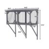 Cat Window Box Catio Outdoor Cat Enclosure For Sunbathing Napping & Viewing Window Perch For Large Indoor Cats All Weather Use Cat Cage - Gray - Image 3